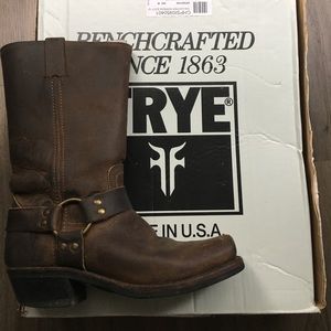 Frye Tan Leather Harness Boot 12”